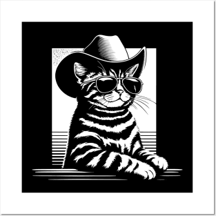 Cat Cowboy Cowgirl Country Western Funny Cat Posters and Art